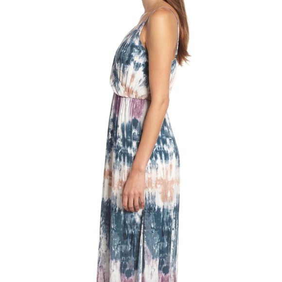 One Clothing Surplice Tie Dye Maxi Dress Medium - Picture 4 of 8